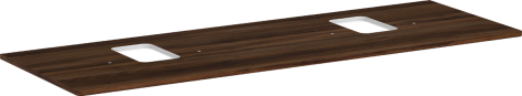 HANSGROHE Xelu Q Blat 156 x 55cm z wycięciami pod 2 umywalki nablatowe z otworem na baterię ciemny orzech 54126630 54126630 od 