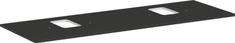 HANSGROHE Xelu Q Blat 156 x 55cm z wycięciami pod 2 umywalki nablatowe z otworem na baterię szary diament matowy 54126910 54126910 od 