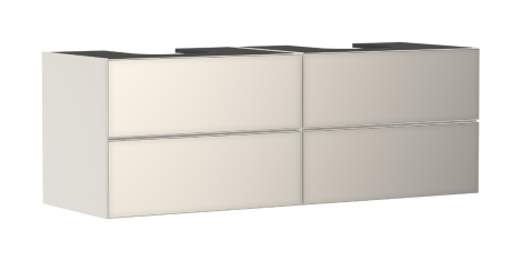 - HANSGROHE Xevolos E Szafka pod 2 szlifowane umywalki wpuszczane w blat z 4 szufladami 157 x 55cm Piaskowy Beż Matowy 54200790 - 54200790 - Łazienki Szydłowski