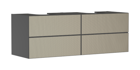 - HANSGROHE Xevolos E Szafka pod 2 szlifowane umywalki wpuszczane w blat z 4 szufladami 157 x 55cm szary łupek matowy 54201390 - 54201390 - Łazienki Szydłowski