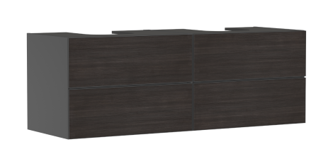 - HANSGROHE Xevolos E Szafka pod 2 szlifowane umywalki wpuszczane w blat z 4 szufladami 157 x 55cm szary łupek matowy 54201730 - 54201730 - Łazienki Szydłowski