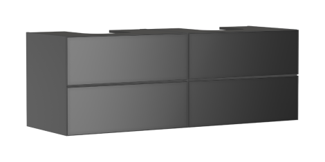 - HANSGROHE Xevolos E Szafka pod 2 szlifowane umywalki wpuszczane w blat z 4 szufladami 157 x 55cm szary łupek matowy 54201770 - 54201770 - Łazienki Szydłowski