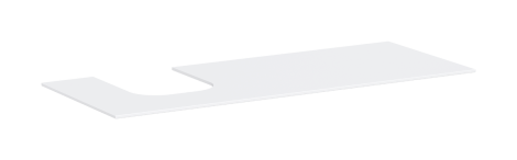 - HANSGROHE Xevolos E Blat 137 x 55cm z wycięciem po lewej stronie pod umywalkę wpuszczaną, szlifowaną 50 x 48cm, biały mat 54205700 - 54205700 - Łazienki Szydłowski