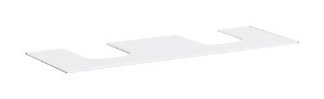 - HANSGROHE Xevolos E Blat 157 x 55cm z wycięciami pod 2 umywalki wpuszczane, szlifowaną 60 x 48cm, biały mat 54211700 - 54211700 - Łazienki Szydłowski