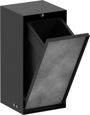 HANSGROHE XtraStoris Rock Wnęka ścienna z koszem na śmieci i drzwiczkami do wyłożenia płytkami 30 x 15 x 14 cm   z ramka czarny mat 56063670 56063670 od 