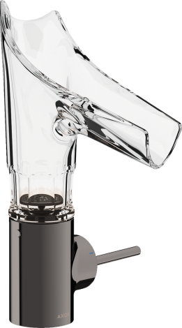  - AXOR Starck V Jednouchwytowa bateria umywalkowa czarny chrom polerowany 12123330 - 12123330 - Łazienki Szydłowski