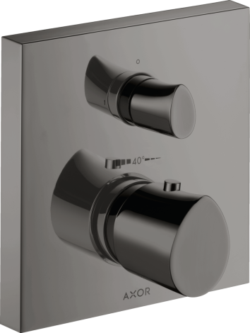 - AXOR Starck Organic Bateria termostatyczna z zaworem odcinającym do 1 odbiornika, podtynkowa czarny chrom polerowany 12715330 - 12715330 - Łazienki Szydłowski