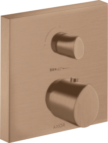 - AXOR Starck Organic Bateria termostatyczna z zaworem odcinająco-przełączającym do 2 odbiorników, podtynkowa czerwone złoto szczotkowane 12716310 - 12716310 - Łazienki Szydłowski