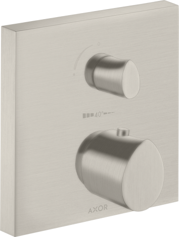 - AXOR Starck Organic Bateria termostatyczna z zaworem odcinająco-przełączającym stal szlachetna optyczna 12716800 - 12716800 - Łazienki Szydłowski