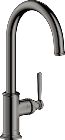  - AXOR Montreux Jednouchwytowa bateria kuchenna 260 z obrotową wylewką czarny chrom polerowany 16580330 - 16580330 - Łazienki Szydłowski