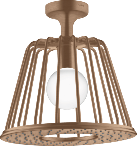 - AXOR LampShower/Nendo LampShower 275 1 jet z przyłączem sufitowym czerwone złoto szczotkowane 26032310 - 26032310 - Łazienki Szydłowski