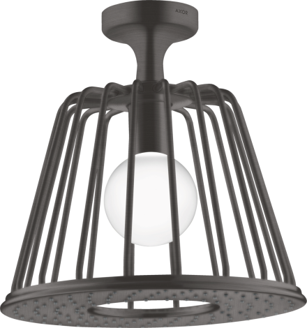 - AXOR LampShower/Nendo LampShower 275 1 jet z przyłączem sufitowym czarny chrom szczotkowany 26032340 - 26032340 - Łazienki Szydłowski
