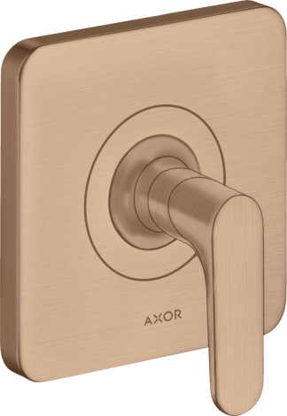 - AXOR Citterio M Zawór odcinający, podtynkowy czerwone złoto szczotkowane 34960310 - 34960310 - Łazienki Szydłowski