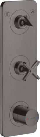 - AXOR Citterio E Moduł termostatyczny 380/120 do 2 odbiorników z płytką, podtynkowy czarny chrom szczotkowany 36703340 - 36703340 - Łazienki Szydłowski