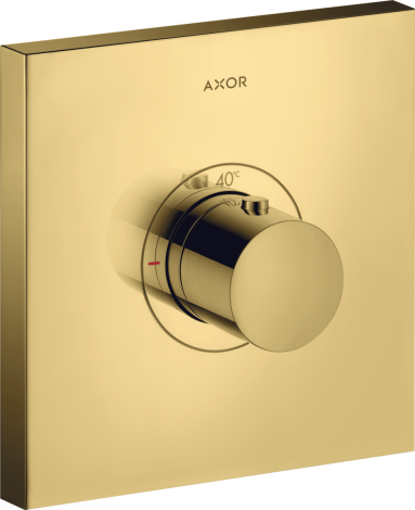  - AXOR ShowerSelect Bateria termostatyczna HighFlow, kwadratowa, podtynkowa złoty optyczny polerowany 36718990 - 36718990 U - Łazienki Szydłowski