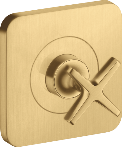  - AXOR Citterio E Zawór odcinający 12 x 12 cm, podtynkowy złoty optyczny szczotkowany 36771250 - 36771250 U - Łazienki Szydłowski