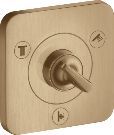 - AXOR Citterio E Zawór odcinająco-przełączający Trio/Quattro 12 x 12 cm, podtynkowy brąz szczotkowany 36772140 - 36772140 - Łazienki Szydłowski