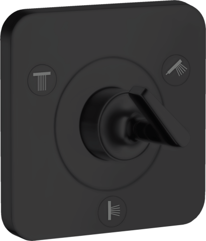  - AXOR Citterio E Zawór odcinająco-przełączający Trio/Quattro 120/120, podtynkowy czarny mat 36772670 - 36772670 - Łazienki Szydłowski