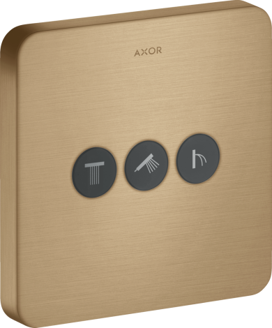  - AXOR ShowerSelect Zawór odcinający do 3 odbiorników, softsquare, podtynkowy brąz szczotkowany 36773140 - 36773140 U - Łazienki Szydłowski