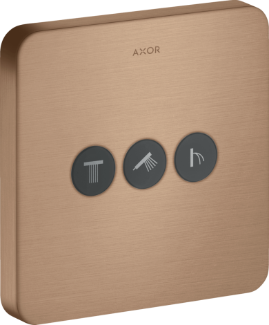  - AXOR ShowerSelect Zawór odcinający do 3 odbiorników, softsquare, podtynkowy czerwone złoto szczotkowane 36773310 - 36773310 - Łazienki Szydłowski