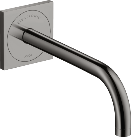 - AXOR Uno Elektroniczna bateria umywalkowa z wylewką 22,5 cm, Czarny Chrom Polerowany 38120330 - 38120330 - Łazienki Szydłowski