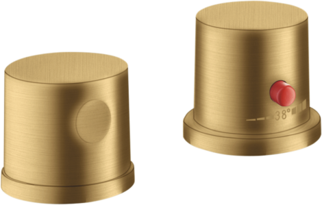 - AXOR Uno 2-otworowa bateria termostatyczna na brzeg wanny złoty optyczny szczotkowany 38480250 - 38480250 U - Łazienki Szydłowski