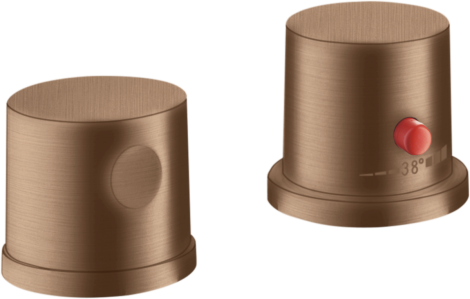 - AXOR Uno 2-otworowa bateria termostatyczna na brzeg wanny Czerwone Złoto Szczotkowane 38480310 - 38480310 - Łazienki Szydłowski