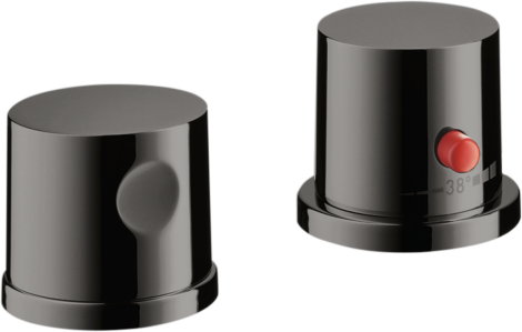 - AXOR Uno 2-otworowa bateria termostatyczna na brzeg wanny Czarny Chrom Polerowany 38480330 - 38480330 - Łazienki Szydłowski