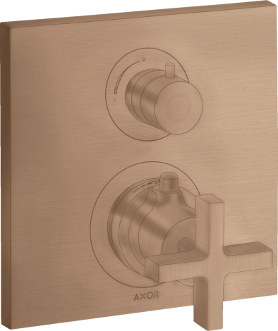  - AXOR Citterio Bateria termostatyczna do 2 odbiorników czerwone złoto szczotkowane 39725310 - 39725310 - Łazienki Szydłowski