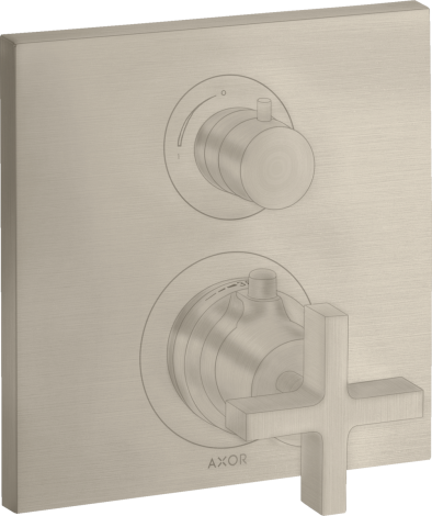  - AXOR Citterio Bateria termostatyczna z uchwytem krzyżowym do 2 odbiorników,  nikiel szczotkowany 39725820 - 39725820 - Łazienki Szydłowski