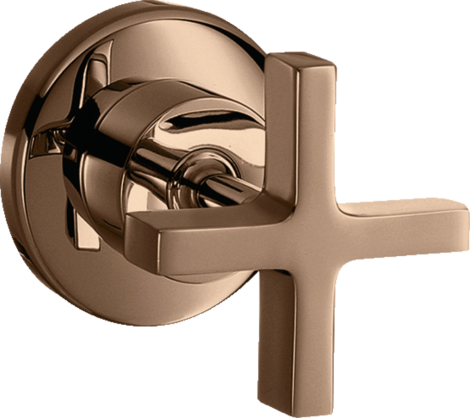  - AXOR Citterio Zawór odcinający z uchwytem krzyżowym, podtynkowy czerwony złoty polerowany 39965300 - 39965300 - Łazienki Szydłowski