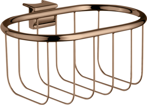 - AXOR Montreux Koszyk na mydło do drążka prysznicowego 16 x 8,3cm czerwony złoty polerowany 42066300 - 42066300 - Łazienki Szydłowski