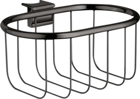 - AXOR Montreux Koszyk na mydło do drążka prysznicowego 16 x 8,3cm czarny chrom polerowany 42066330 - 42066330 - Łazienki Szydłowski