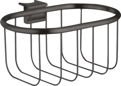 - AXOR Montreux Koszyk na mydło do drążka prysznicowego 16 x 8,3cm czarny chrom szczotkowany 42066340 - 42066340 - Łazienki Szydłowski