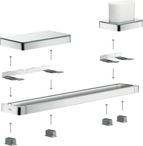  - AXOR Universal Softsquare Zestaw adapterów czarny mat 42870670 - 42870670 - Łazienki Szydłowski