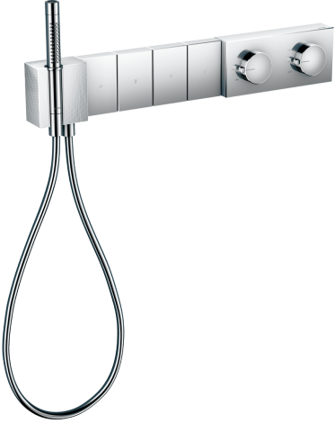- AXOR Edge Moduł termostatyczny 610/100 do 4 odbiorników, podtynkowy, szlif diamentowy chrom 46721000 - 46721000 - Łazienki Szydłowski