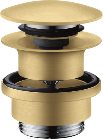  - AXOR Komplet odpływowy Push-Open do umywalek i bidetów złoty optyczny szczotkowany 51300250 - 51300250 U - Łazienki Szydłowski