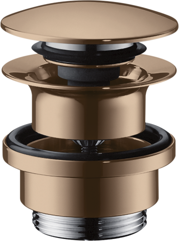 - AXOR Komplet odpływowy Push-Open do umywalek i bidetów czerwone złoto polerowane 51300300 - 51300300 - Łazienki Szydłowski