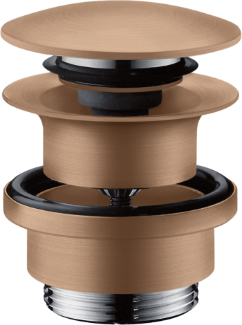 - AXOR Komplet odpływowy Push-Open do umywalek i bidetów czerwone złoto szczotkowane 51300310 - 51300310 - Łazienki Szydłowski