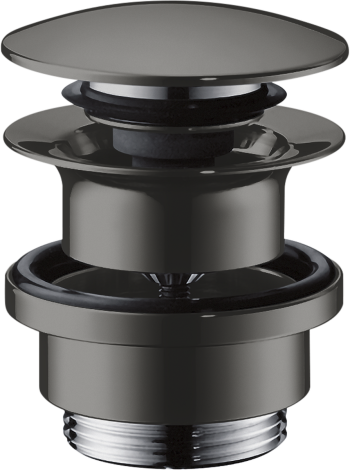 - AXOR Komplet odpływowy Push-Open do umywalek i bidetów czarny chrom polerowany 51300330 - 51300330 - Łazienki Szydłowski