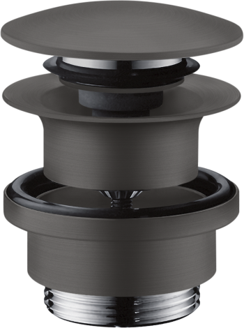 - AXOR Komplet odpływowy Push-Open do umywalek i bidetów czarny chrom szczotkowany 51300340 - 51300340 - Łazienki Szydłowski