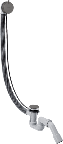  - AXOR Kompletny syfon wannowy z przelewem, specjalny czarny chrom szczotkowany 58318340 - 58318340 - Łazienki Szydłowski