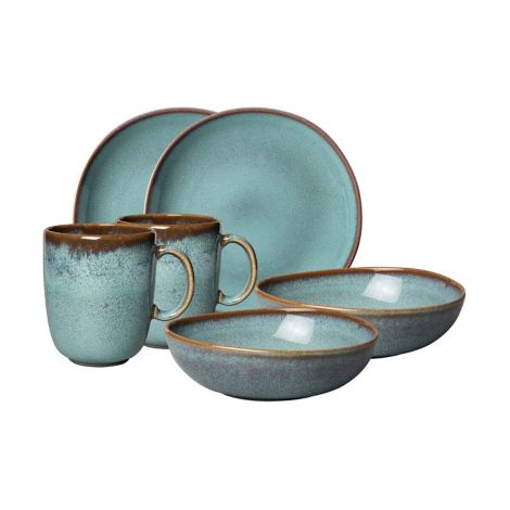  - Villeroy&Boch Lave Zestaw śniadaniowy Niebieski,  6-częściowy 1042829071 - 1042829071 - Łazienki Szydłowski