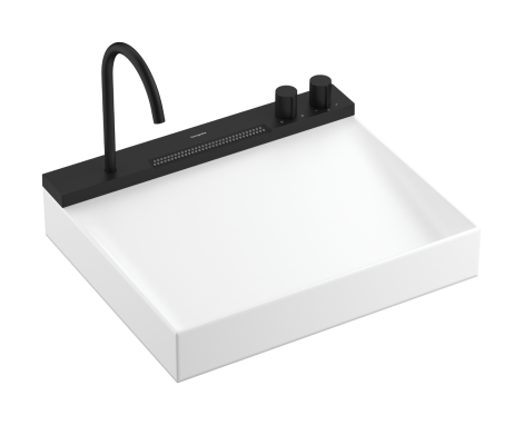 - HANSGROHE Avalegra AquaUnit Umywalka wisząca 58 x 47,5cm czarny mat 22472670 - 22472670 - Łazienki Szydłowski