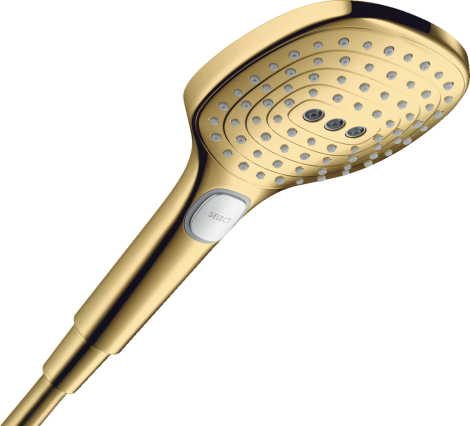  - HANSGROHE Raindance Select E Słuchawka prysznicowa 120 3jet PowderRain EcoSmart złoty optyczny polerowany 28728990 - 28728990 - Łazienki Szydłowski