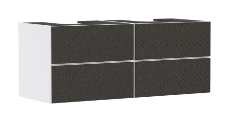 HANSGROHE Xevolos E Szafka pod 2 szlifowane umywalki wpuszczane w blat/nablatowe z 4 szufladami 137 x 55cm, biały mat 54196660 54196660 od 