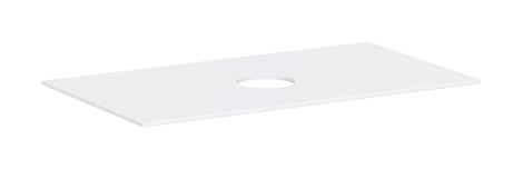 - HANSGROHE Xevolos E Blat 98 x 55cm z wycięciem na środku pod umywalkę nablatową bez otworu na baterię biały mat - 54329700 - Łazienki Szydłowski