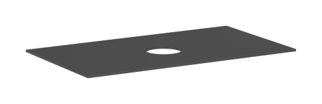 - HANSGROHE Xevolos E Blat 98 x 55cm z wycięciem na środku pod umywalkę nablatową bez otworu na baterię szary łupek matowy 54329760 - 54329760 - Łazienki Szydłowski