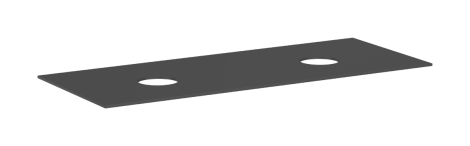  - HANSGROHE Xevolos E Blat 137 x 55 cm z wycięciami pod 2 umywalki nablatowe bez otworu na baterię szary łupek matowy 54332760 - 54332760 - Łazienki Szydłowski
