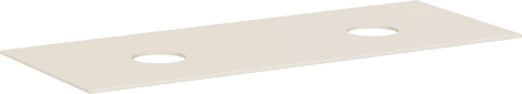  - HANSGROHE Xevolos E Blat 137 x 55cm z wycięciami pod 2 umywalki nablatowe bez otworu na baterię piaskowy beż matowy 54332780 - 54332780 - Łazienki Szydłowski